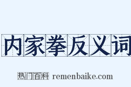 内家拳反义词是什么意思的图片